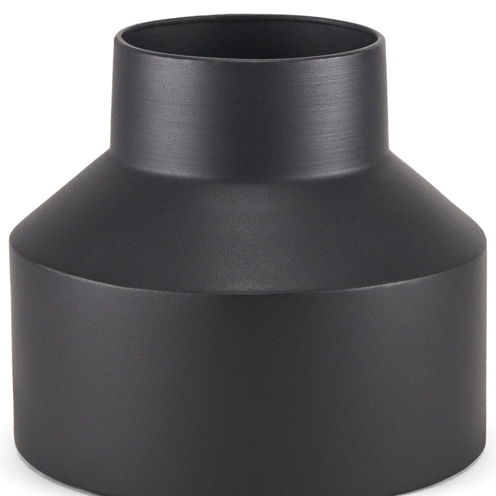 8" Black Tulip Metal Table Vase