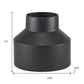 8" Black Tulip Metal Table Vase
