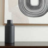 14" Black Metal Table Vase