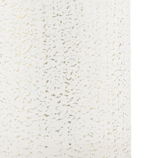 13" Off White And Gold Metal Cylinder Table Vase