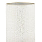13" Off White And Gold Metal Cylinder Table Vase
