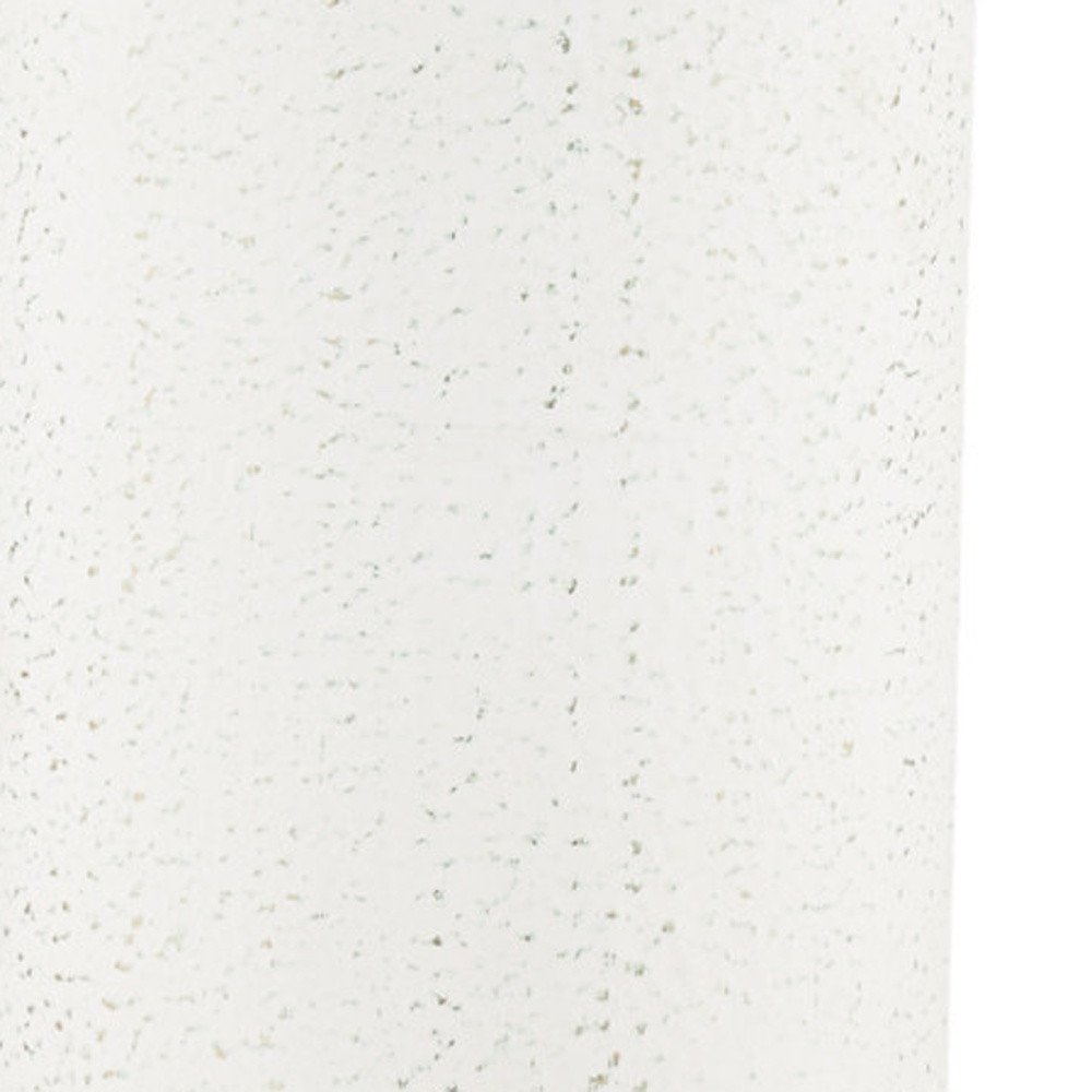 19" Off White And Gold Metal Cylinder Table Vase