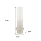 19" Off White And Gold Metal Cylinder Table Vase