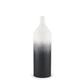 20" Black And White Ombre Metal Table Vase