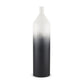 24" Black And White Ombre Metal Table Vase