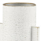 13" Off White And Gold Metal Table Vase