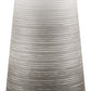 20" Gray And White Ombre Metal Table Vase