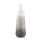24" Gray And White Ombre Metal Table Vase