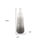 24" Gray And White Ombre Metal Table Vase