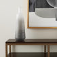 24" Gray And White Ombre Metal Table Vase