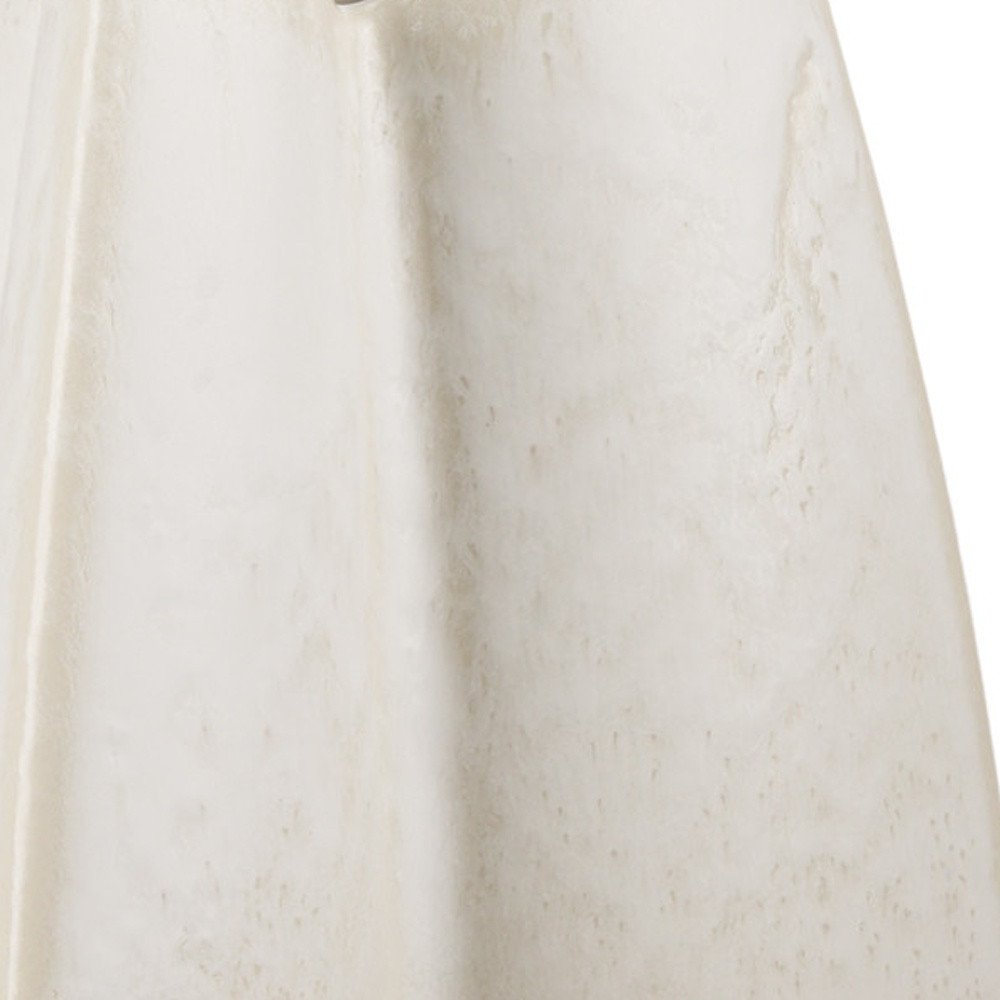 14" Cream And Beige Color Block Ceramic Table Vase