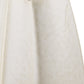 14" Off White And Tan Color Block Ceramic Table Vase