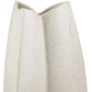 14" Off White And Tan Color Block Ceramic Table Vase