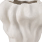 12" Cream Abstract Sculptural Ceramic Table Vase