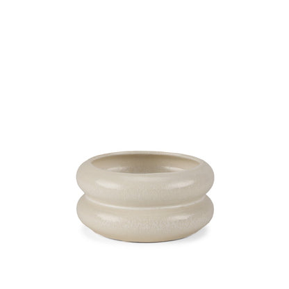 4" Cream Cylinder Ceramic Table Vase