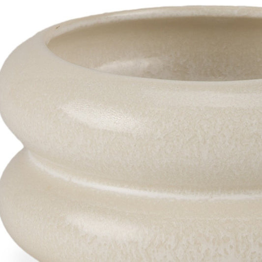 4" Cream Cylinder Ceramic Table Vase