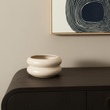 4" Cream Cylinder Ceramic Table Vase