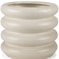 12" Cream Cylinder Ceramic Table Vase