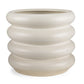 14" Cream Cylinder Ceramic Table Vase