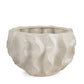 9" Cream Sculptural Ceramic Table Vase