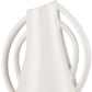 14" Off White Speckle Ceramic Amphora Table Vase