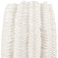 24" Cream Cylinder Ceramic Sculptural Waves Table Vase