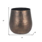9" Antiqued Brass Aluminum Table Vase