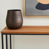 9" Antiqued Brass Aluminum Table Vase