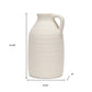 15" Off White Ceramic Jug Table Vase