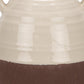 11" Brown And Cream Ceramic Amphora Table Vase
