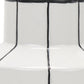 13" White And Black Striped Ceramic Cylinder Table Vase