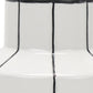 13" White And Black Striped Ceramic Cylinder Table Vase
