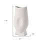 11" White Ceramic Sculptural Table Vase