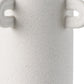 16" Off White Cylinder Ceramic Table Vase With Handles