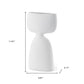 12" White Ceramic Sculptural Table Vase