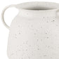 7" White Speckle Metal Amphora Table Vase