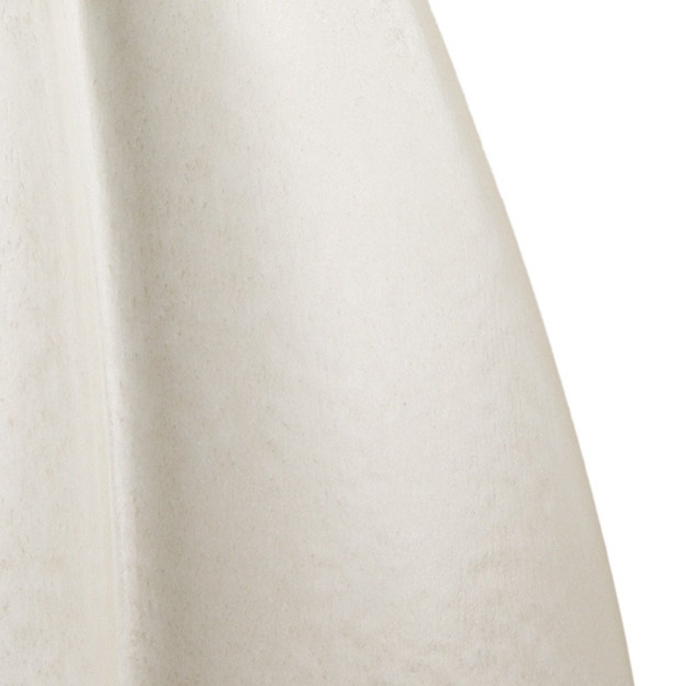 16" Off White And Tan Color Block Ceramic Table Vase