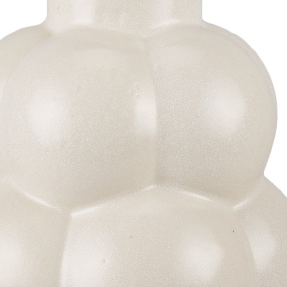 14" Cream Ceramic Table Vase