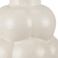 14" Cream Ceramic Modern Abstract Bubbles Table Vase