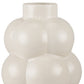 14" Cream Ceramic Modern Abstract Bubbles Table Vase