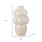 14" Cream Ceramic Modern Abstract Bubbles Table Vase