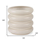 7" Cream Ceramic Stacking Rings Cylinder Table Vase