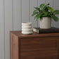 7" Cream Ceramic Stacking Rings Cylinder Table Vase