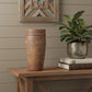 11" Brown Reclaimed Wood Cylinder Table Vase