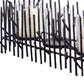 8" Black Distressed Abstract Metal Tabletop Hurricane Candle Holder