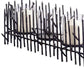 8" Black Distressed Abstract Metal Tabletop Hurricane Candle Holder