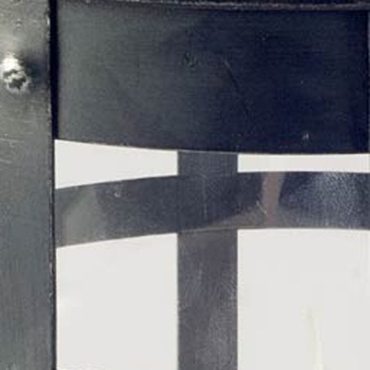 8" Black Distressed Lattice Metal And Glass Tabletop Hurricane Candle Holder