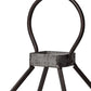 19" Black Distressed Geometric Metal And Glass Tabletop Lantern Candle Holder