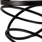 17" Black Geometric Glass And Metal Tabletop Pillar Candle Holder