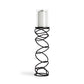21" Black Geometric Glass And Metal Tabletop Pillar Candle Holder